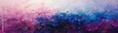 Dynamic abstract background with a mixed of blue and purple oil paint strokes, can be utilized for printed materials such as brochures, flyers, and business cards.