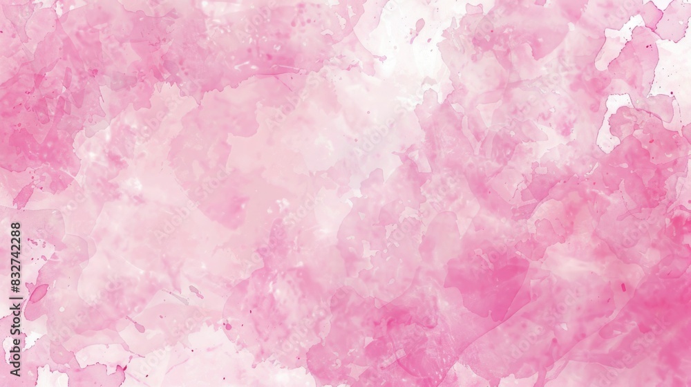 Pale Pink Background. Watercolor Style Illustration with Abstract Designs and Copy Space