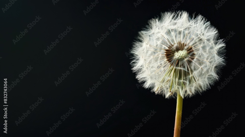 Dandelion on a black background Dandelion on a black background