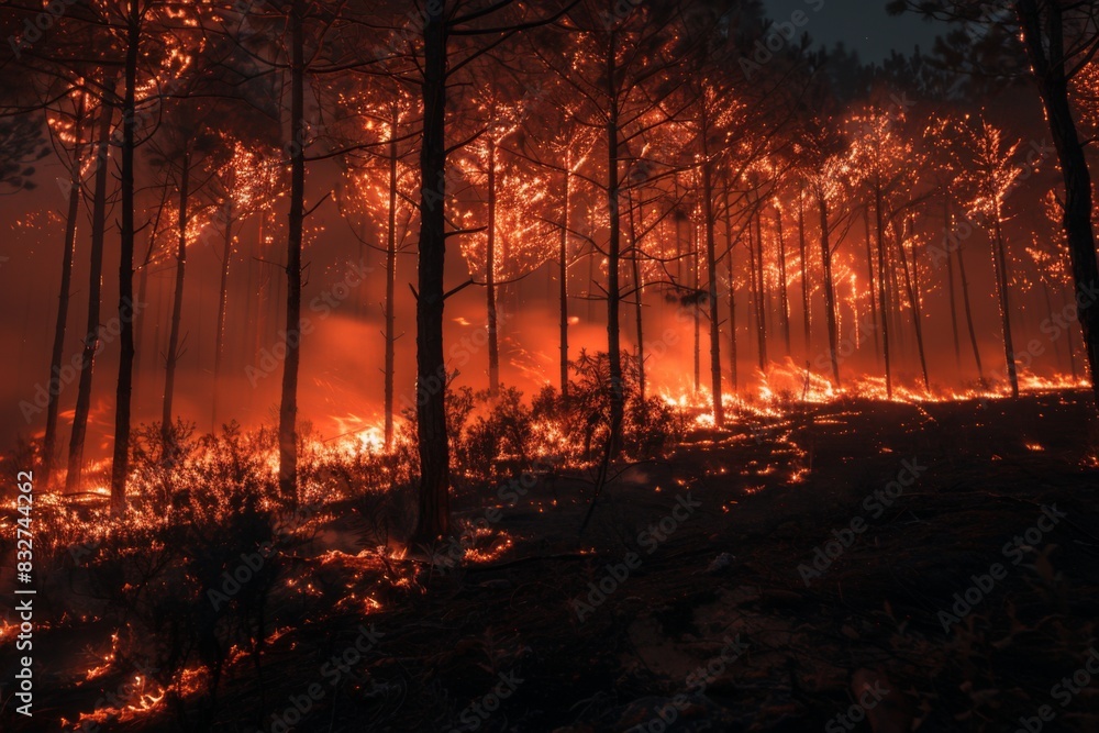 Wildforest fire burning forest trees eecological disaster smoke aerial view from helicopter danger death animals damage hazard blaze pollution tragedy Wildforest fire burning forest trees eecological disaster smoke aerial view from helicopter danger death animals damage hazard blaze pollution tragedy