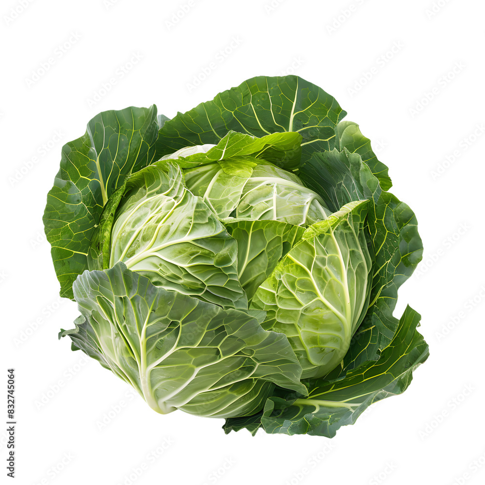 Cabbage head isolated on transparent background Generative Ai.
Cabbage head isolated on transparent background Generative Ai.