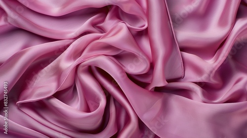  A close-up photo of pink fabric, featuring a significant amount of fabric at the bottom