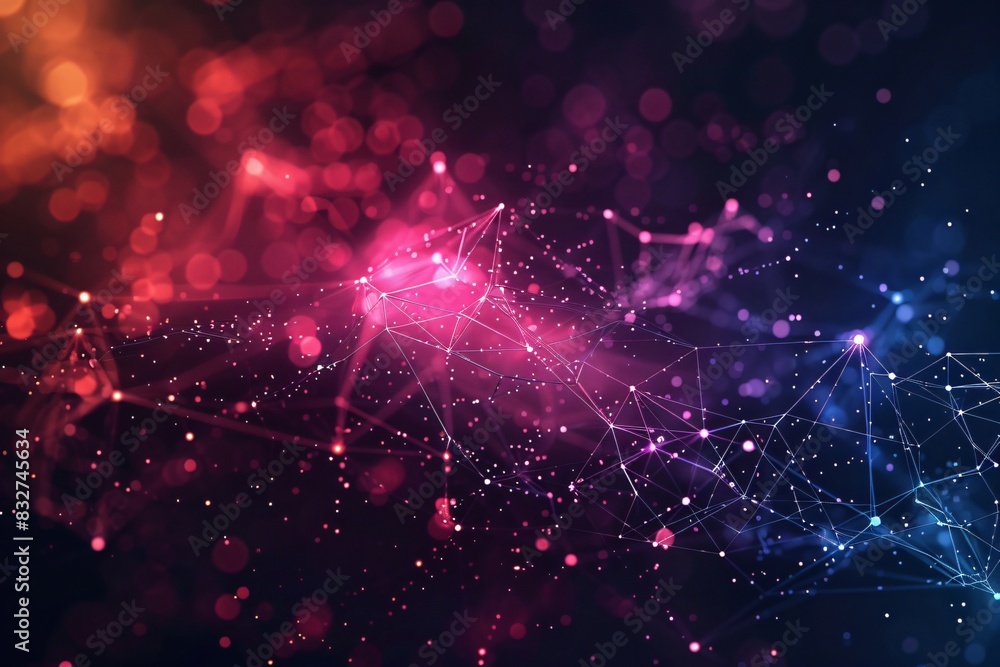 Close-up vibrant background with dots and lines Close-up vibrant background with dots and lines