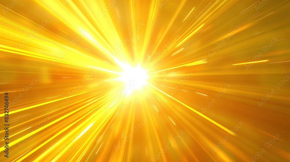 Bright yellow background with a radiant center bursting light Bright yellow background with a radiant center bursting light