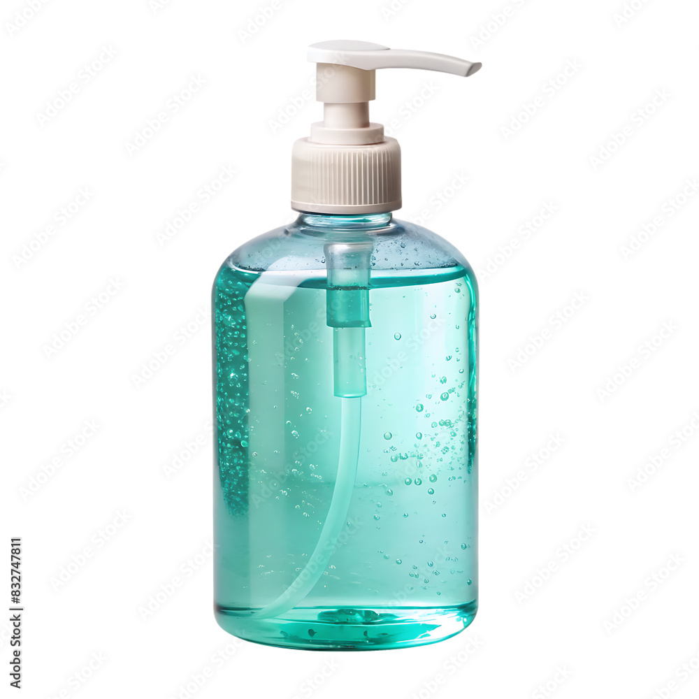 Hand sanitizer on white background. AI GENERATED Hand sanitizer on white background. AI GENERATED