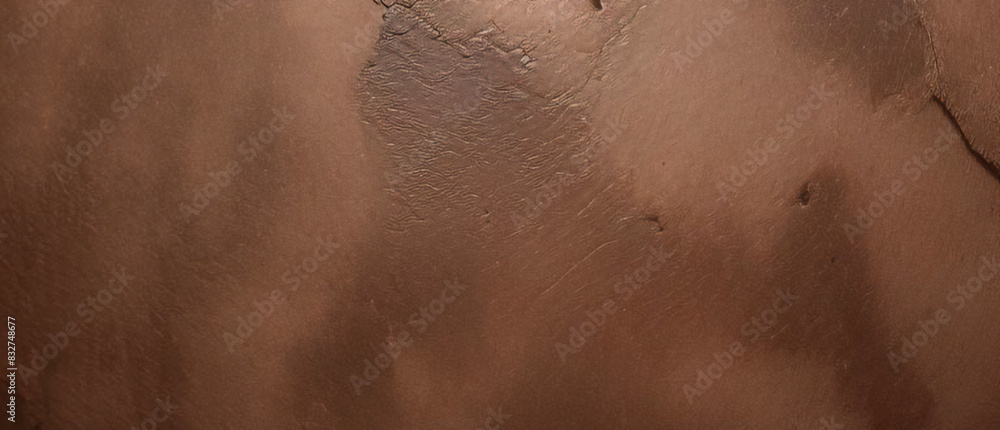 Fototapeta premium Brown background with grunge texture, watercolor painted mottled brown background with vintage marbled textured design on cloudy sepia brown banner, distressed old antique parchment