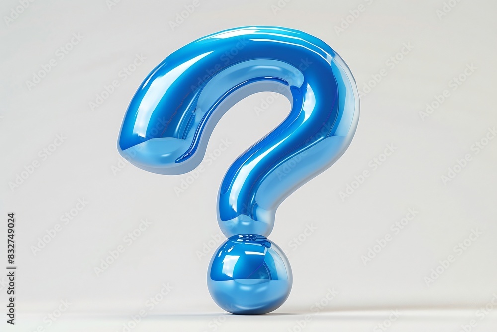 Close-up blue balloon question mark Close-up blue balloon question mark