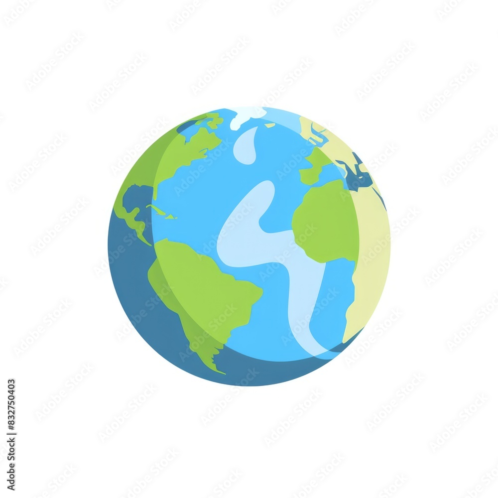 Fototapeta premium illustration of world planet earth isolated on a white background