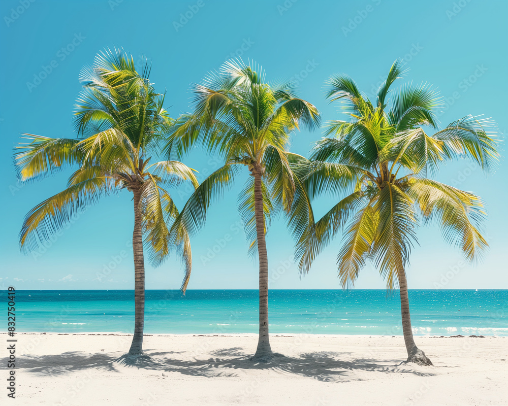 Obraz premium Palm tree on the beach