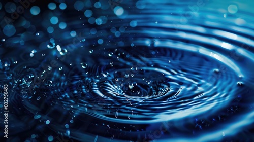 Fototapeta Naklejka Na Ścianę i Meble -  Abstract Background with Blue Ripples