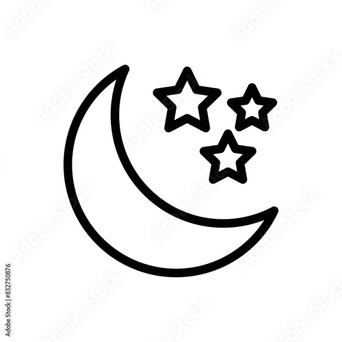 moon sign symbol vector icon