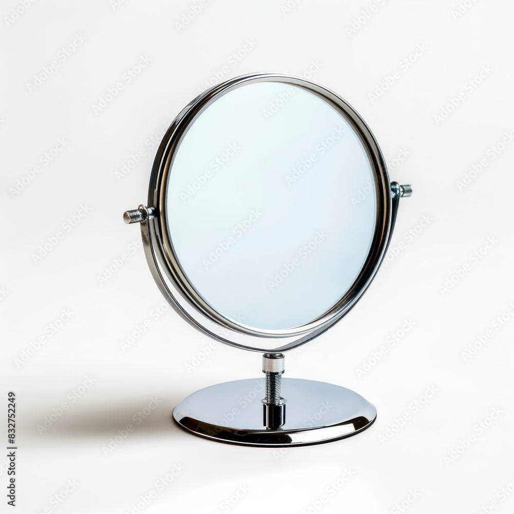 A high-resolution photograph of a mirror isolated on a white background, highlighting its elegant design and functionality. A high-resolution photograph of a mirror isolated on a white background, highlighting its elegant design and functionality.