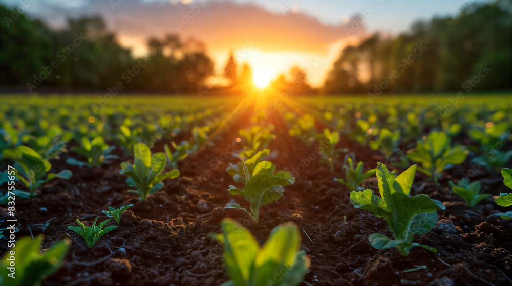 Sustainable Agriculture at Sunrise. Generative AI Sustainable Agriculture at Sunrise. Generative AI