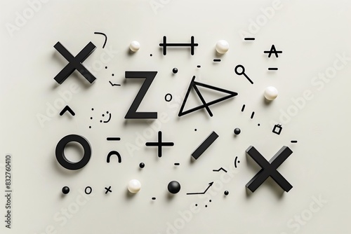 Various symbols on a white wall
