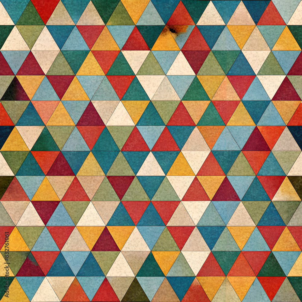 Colorful Triangles and Squares Seamless Pattern - Playful Design for Children's Decor, Crafts, and Art Projects Colorful Triangles and Squares Seamless Pattern - Playful Design for Children's Decor, Crafts, and Art Projects