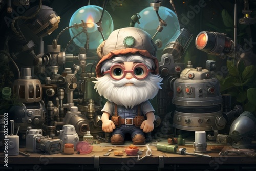 A quick-witted gnome inventor, creating ingenious gadgets and contraptions to overcome challenges. - Generative AI photo