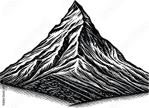 mountain silhouette, Hill Silhouettes Explore Scenic Views Isolate on white background vector art
