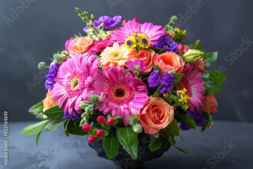 Wallpaper Mural colorful flowers bouquet  gift romantic surprise background Torontodigital.ca