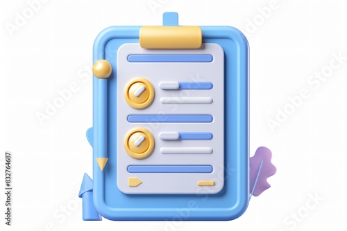 Closeup clipboard pencil notepad