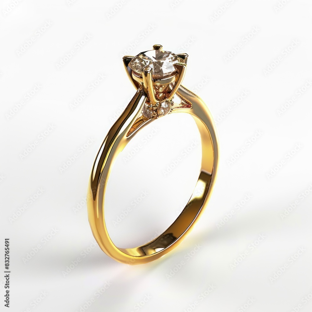 Detailed image of a stylish ring on a white background, high resolution. Detailed image of a stylish ring on a white background, high resolution.