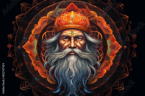 A wise and venerable sage, possessing profound knowledge of history and arcane arts. - Generative AI photo