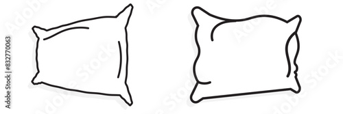 Pillow icon vector for web and mobile app. Pillow sign and symbol. Comfortable fluffy pillow