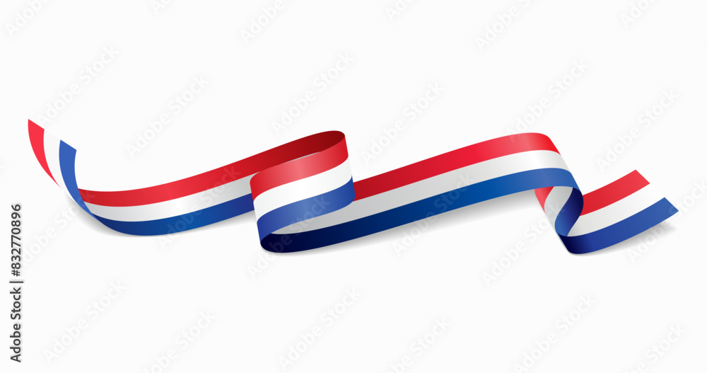 custom made wallpaper toronto digitalDutch flag wavy abstract background. Vector illustration.