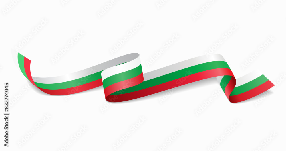 Bulgarian flag wavy abstract background. Vector illustration. Bulgarian flag wavy abstract background. Vector illustration.