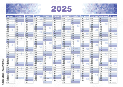 2025 france front annual calendar