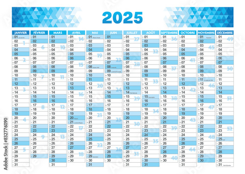 2025 france front annual calendar