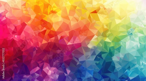 Colorful polygonal geometric background photo