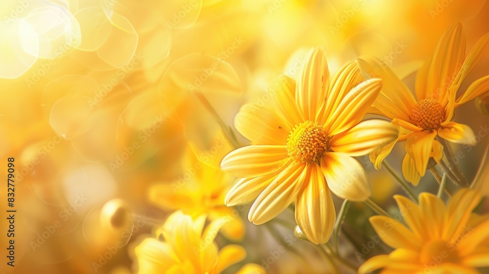 Fototapeta premium Flower Showcasing Bright and Elegant Yellow Daisies