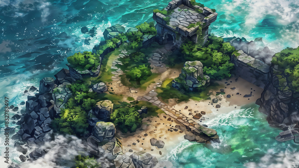 island Battlemap DnD,RPG Map for Dungeons and Dragons, Sea,game background, place for battle
island Battlemap DnD,RPG Map for Dungeons and Dragons, Sea,game background, place for battle