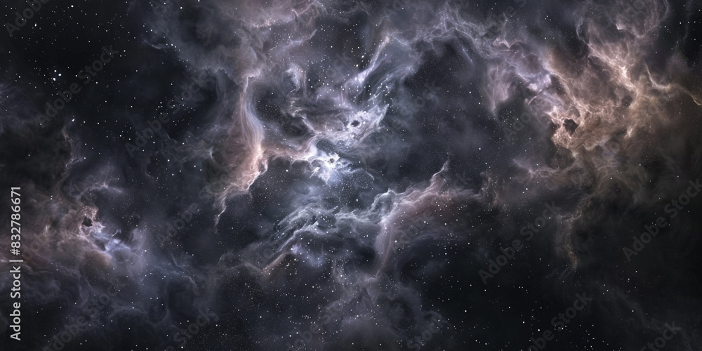 Fototapeta premium Dark nebula texture, black and dark gray