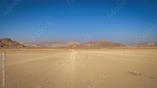 Obraz na płótnie Scenic view of landscape at Wadi Rum desert in Jordan w salonie