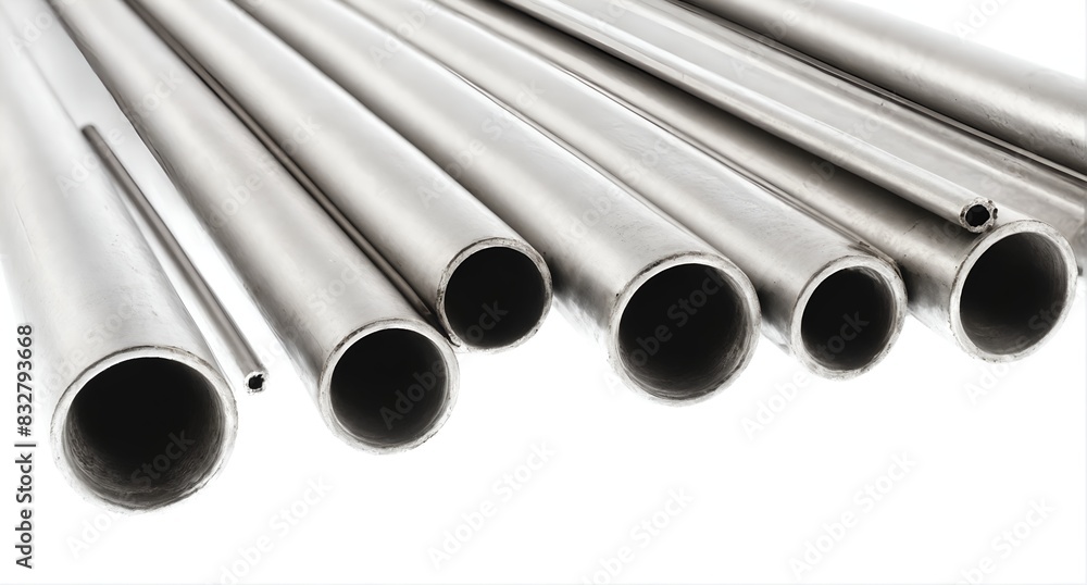 Steel cylinder pipe. Chrome metal pipes for industry and construction Steel cylinder pipe. Chrome metal pipes for industry and construction