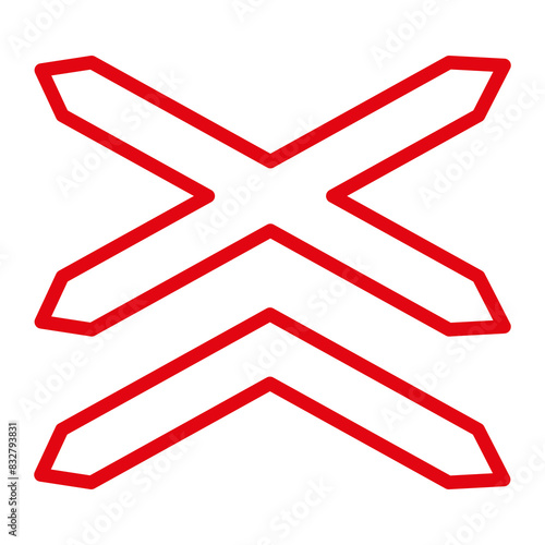 Obraz na plátně DANGER TRAFFIC SIGNS OF SPAIN, P-11a - Situation of a level crossing without bar