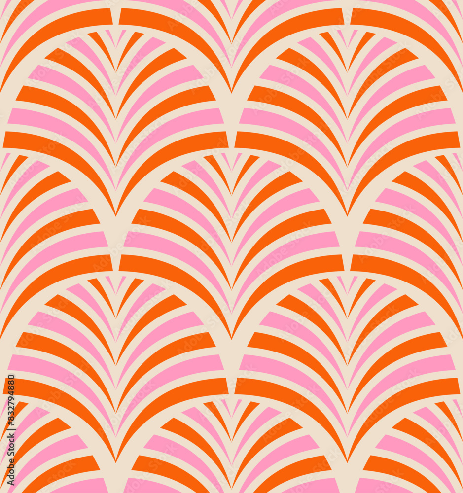 Stripped fabs pam leaf motifs pink and green seamless pattern Stripped fabs pam leaf motifs pink and green seamless pattern