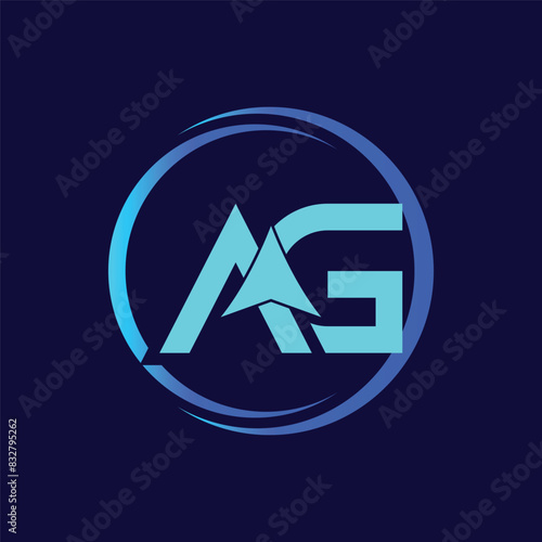 Letter AG with Arrow