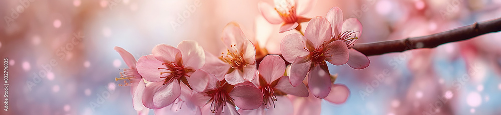 flowering spring cherry tree close-up flowering spring cherry tree close-up