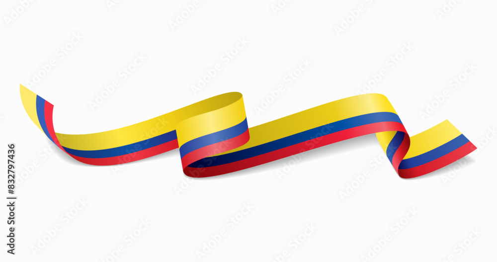 Colombian flag wavy abstract background. Vector illustration. Colombian flag wavy abstract background. Vector illustration.