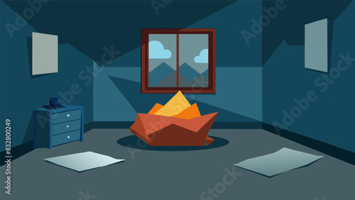 The sound of a paper crease echoing in a quiet room a reminder to be fully present in the moment.. Vector illustration