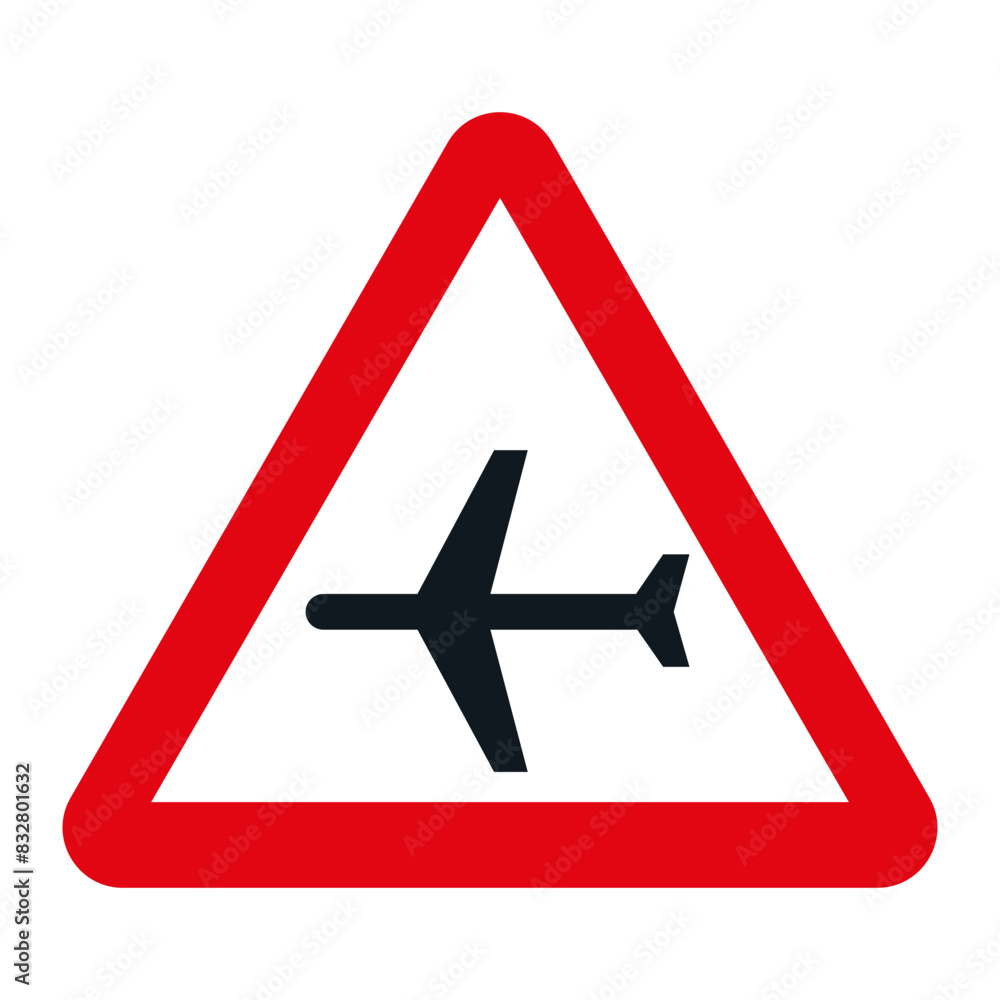 DANGER TRAFFIC SIGNS OF SPAIN, P-12 - Airport - SVG DANGER TRAFFIC SIGNS OF SPAIN, P-12 - Airport - SVG