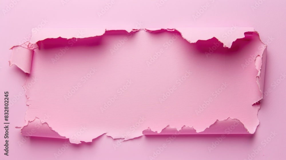Pink ripped paper background with space for text Pink ripped paper background with space for text