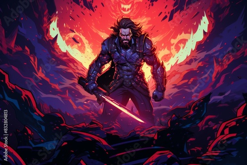 A relentless and vengeful avenger, driven by a personal vendetta against evildoers. - Generative AI