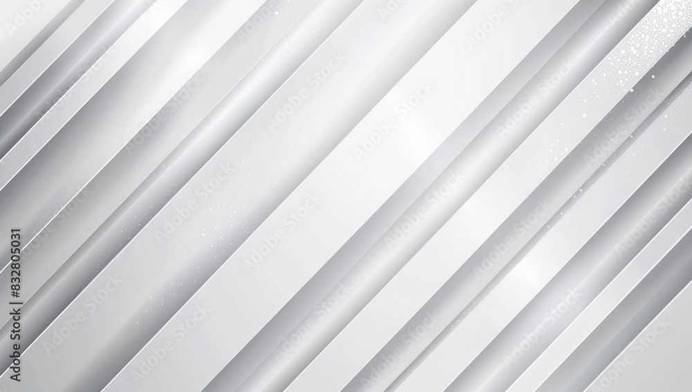 Obraz premium Abstract white background with diagonal lines and light grey color 
