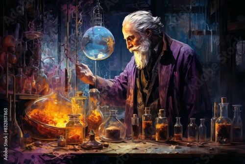 A master of alchemy and potion-making, concocting potent brews with mystical effects. - Generative AI