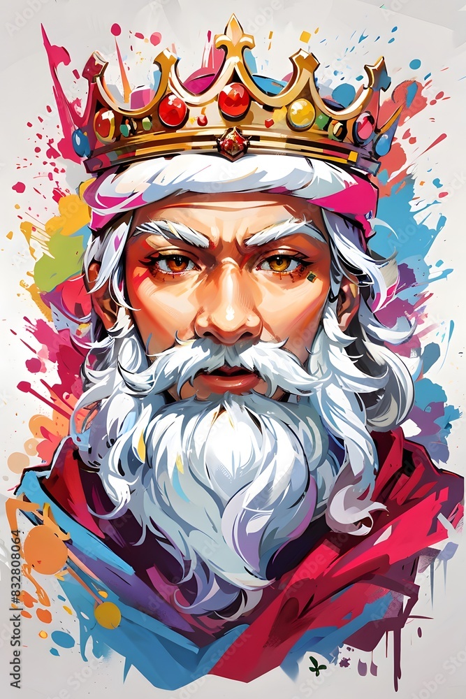 the face of a Santa Claus the face of a Santa Claus