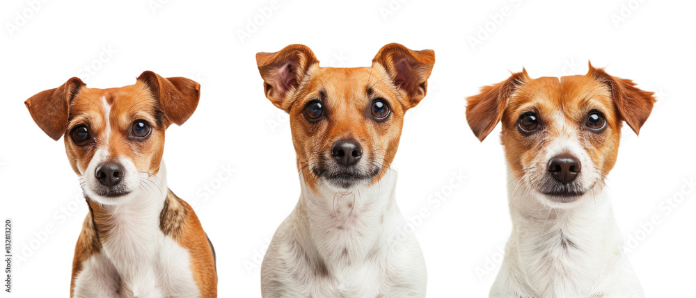 Three Dogs Sitting Side by Side Three Dogs Sitting Side by Side