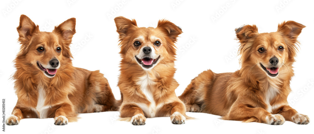Three Dogs Sitting Together Three Dogs Sitting Together